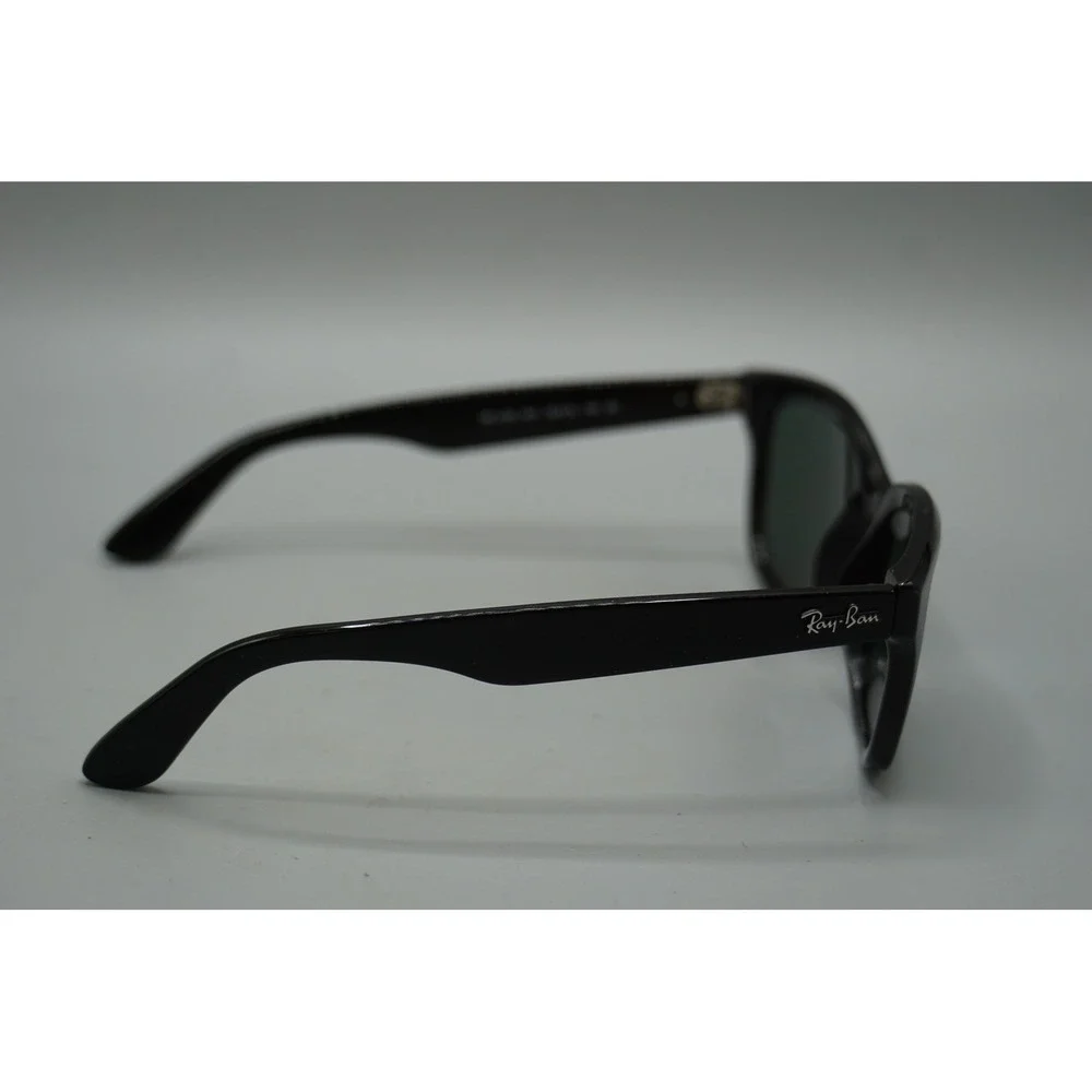 Ray Ban RB4159 Sunglasses Black Square Frame Green Lens Made in Italy